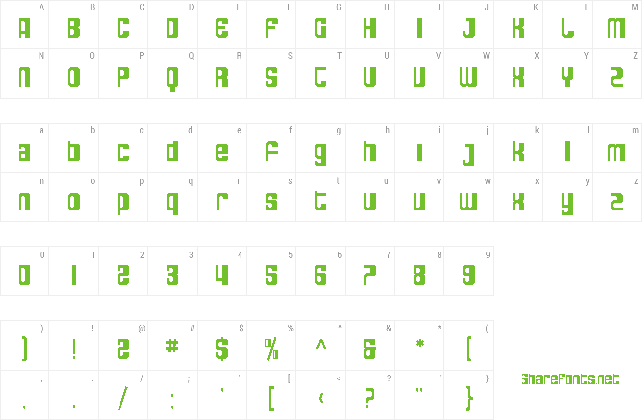 Font SF DecoTechno Condensed preview